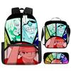 Popular Animation Backpack Student Schoolbag Boys Messenger Bag Girls Pencil Case