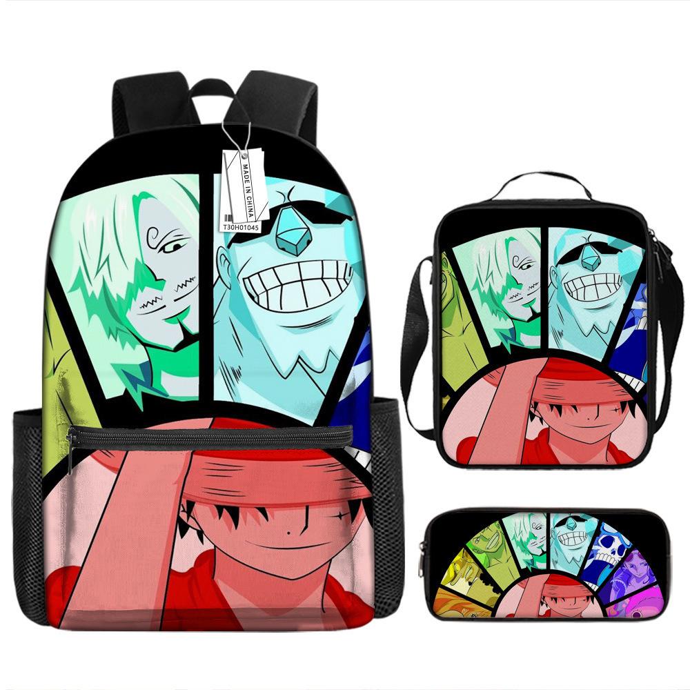 Popular Animation Backpack Student Schoolbag Boys Messenger Bag Girls Pencil Case