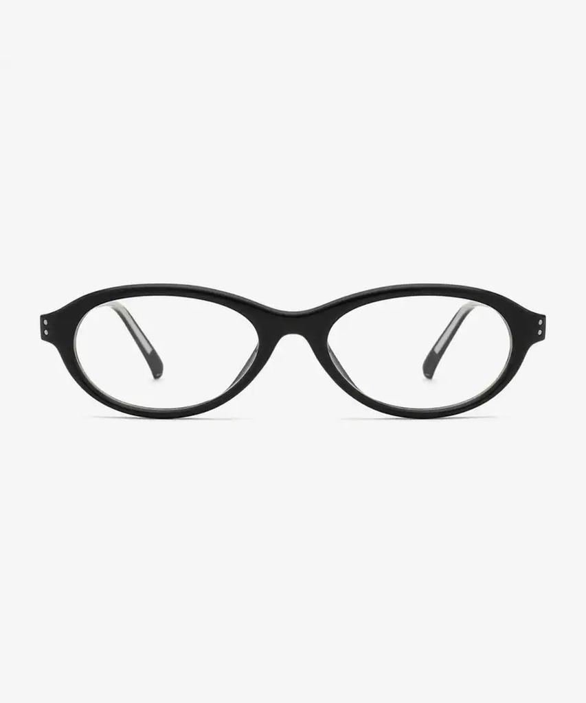 Seutailwokeu Black Oval Sw Horn 06 Bk Stylework Eyeglass Frames