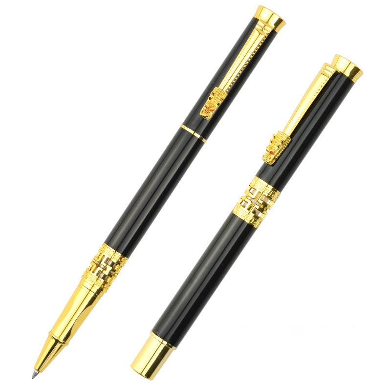 

Hollow Dragon Retro Metal Fountain Pen - Signature Office Writing Pen with Laser Logo чёрный