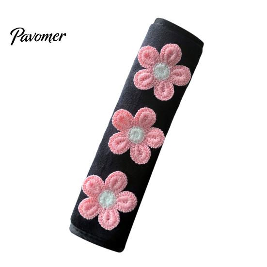 Car Seat Belt Covers Cute Floral Pads for Car, Soft Mesh Shoulder Decorative Strap Cushions Covers, Comfortable Universal Protective Adults