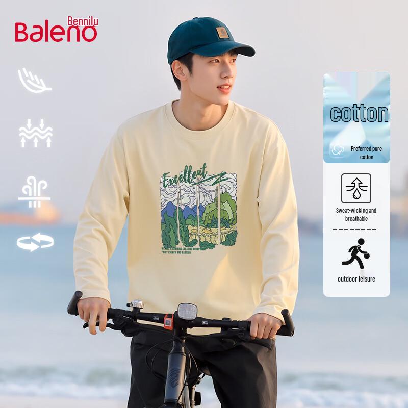 Baleno Men's Pure Cotton Oil Painting Print T-Shirt