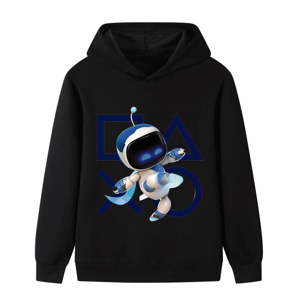 B1338 Kids Boys Girls Astro Bot Printed Casual Long Sleeves Hoodie