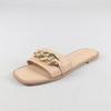 Fashion Shoes Woman 2025 Slippers Soft Comfort Flat Slides Casual Chain Leisure Flat Shoes Female Ladies' Slippers Soft Chain Slides Cas