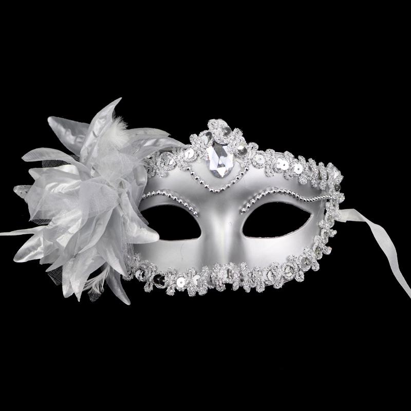 Princess Masquerade Costume Mask for Kids - Ancient Style, Birthday & Halloween Party Accessory Pink Painted Lily
