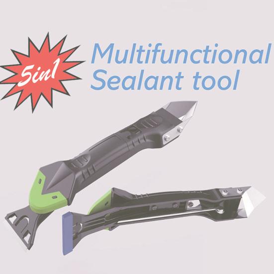 5 In 1 Silicone Remover Caulk Finisher Sealant Smooth Scraper Grout Kit Tool