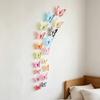 18 Pcs 3D Butterfly Wall Decor Self-Adhesive Butterfly Wall Stickers 3 Sizes Removable Room Mural Decals for DIY Crafts Bedroom Wedding Photo Prop