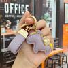 Portachiavi in Pelle con Ciondolo Pony Cartone Animato: Braccialetto della Ricchezza Immediata per Coppie, Accessorio per Auto e Borsa