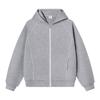 Autumn and winter heavy jelly cotton Hasselblad line hooded zipper jacket design sense air layer sweater women