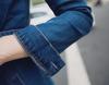 2017 Autumn European & American Slim Fit Lapel Mid-Length Denim Dress
