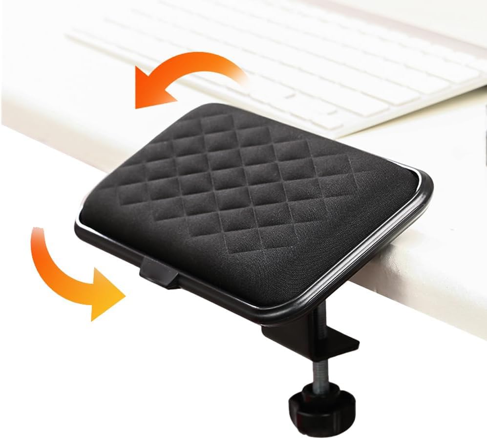 FUGEST Armrest Computer Desk Wrist Bracket Desk Armrest Armrest Cushion Easy To Install Desk Wrist Rest 90 Degree Foldable Reduces Fatigue Ergonomic