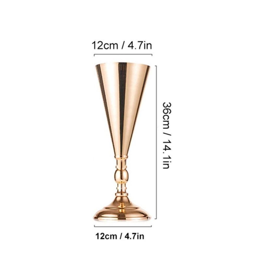 New Iron Flower Vase European Golden Metal Vases Exquisite Candle Holder Home