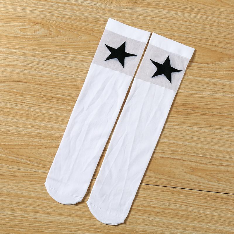 White school girls over the knee high long socks cartoon cat/star/heart/stripe design baby kids child student princess stockings
