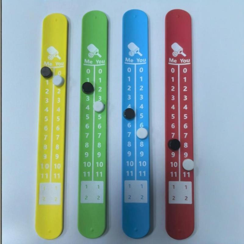 

4 шт. Наручные повязки для подсчета очков в пиклболе, дизайн для быстрого подсчета, регулируемый захват, совместимы с пиклболом, настольным теннисом 4pcs