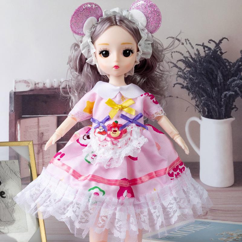 30cm Yitian Barbie Doll Set: BJD Doll with Music, Wedding Dress, and Outfit Changes