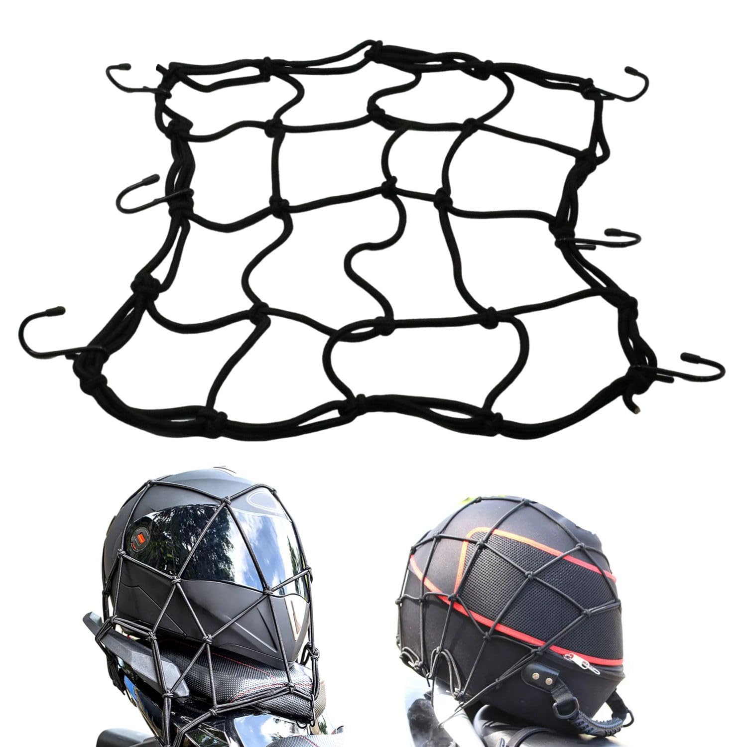 Touring Net, Bike Net, Bike Net, 30*30cm, 2x Elastic, Luggage 30cm x 30cm чёрный