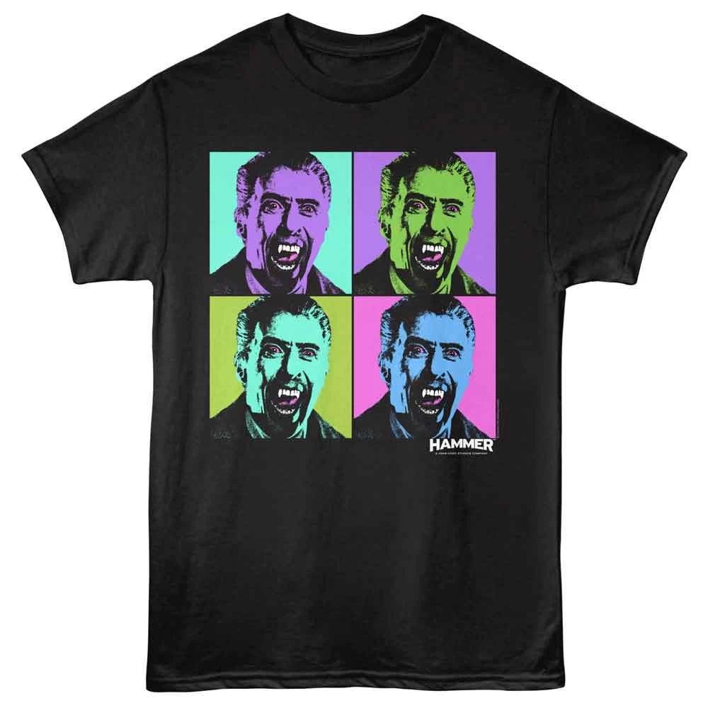 Hammer - Horror Dracula Pop Art - Front Print Solid Children s T-shirt - Black 130