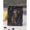 Handmade Vintage Cat Journal – Leather Notebook with Floral Cat Art & Aged Deckle Edge Pages – Witchy Grimoire Journal - Book of Shadows