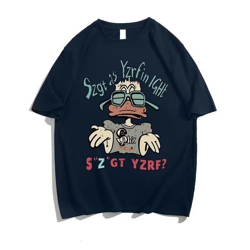 

Новая летняя футболка с короткими рукавами для мужчин, тренд в корейском стиле, простой топ с короткими рукавами, свободная повседневная брендовая футболка в гонконгском стиле 3XL темно-синий