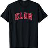 Elon North Carolina NC Vintage Sports Design Red Design T-Shirt