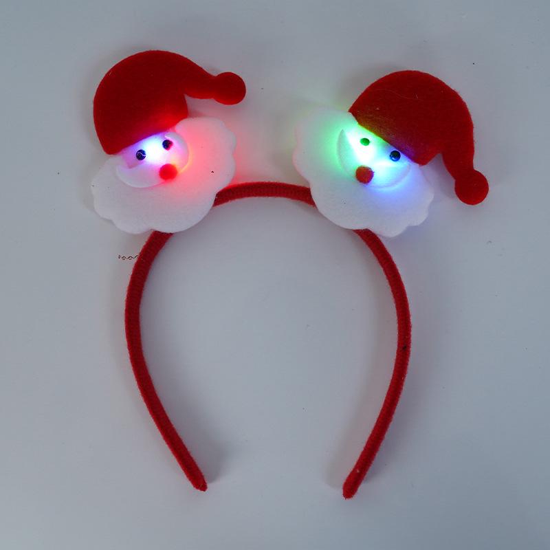 Świecące Świąteczne Akcesoria do Włosów Bałwana: Świecąca opaska i spinka do włosów dla dorosłych i dzieci
