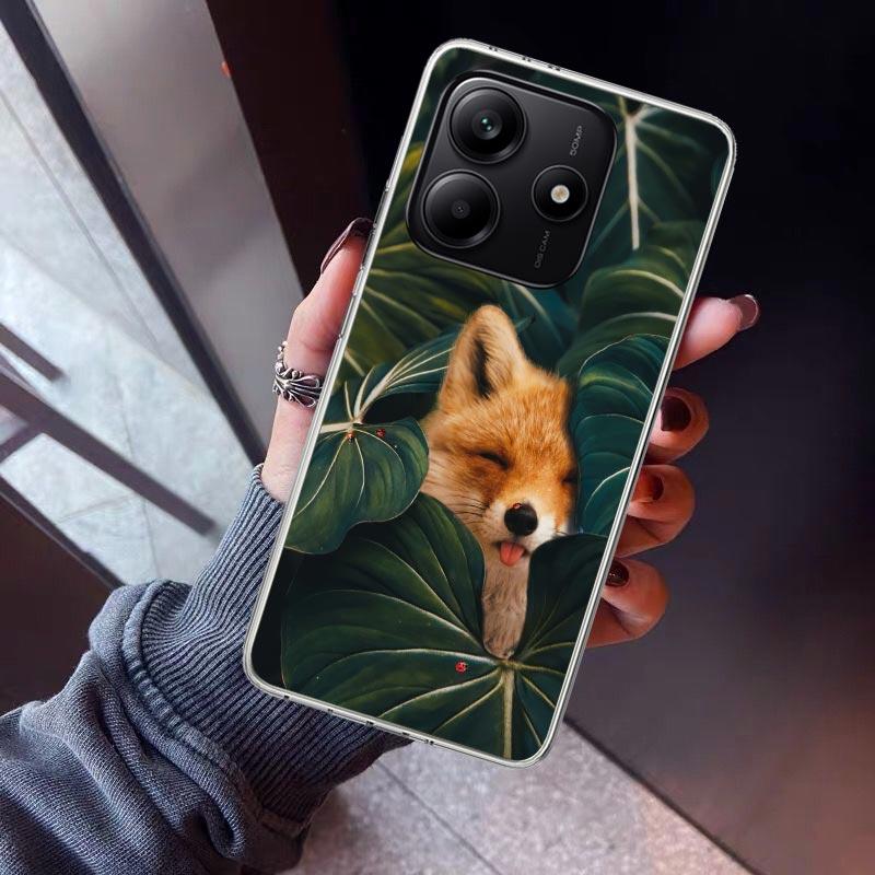 Animal Fox Phone Case For Xiaomi Redmi Note 15 14 14S 13 12S 12 Pro Plus 11S 11 10S 10 4G Cover 11E 11T 5G Print Fundas Redmi No