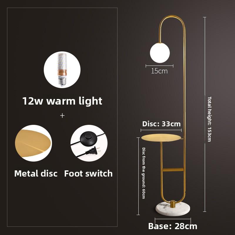 Modern Floor Lamp Nordic Standing Lamp with Round Table Art Deco Floor Lamps for Living Room LED Sofa Floor Lights for Tea Table