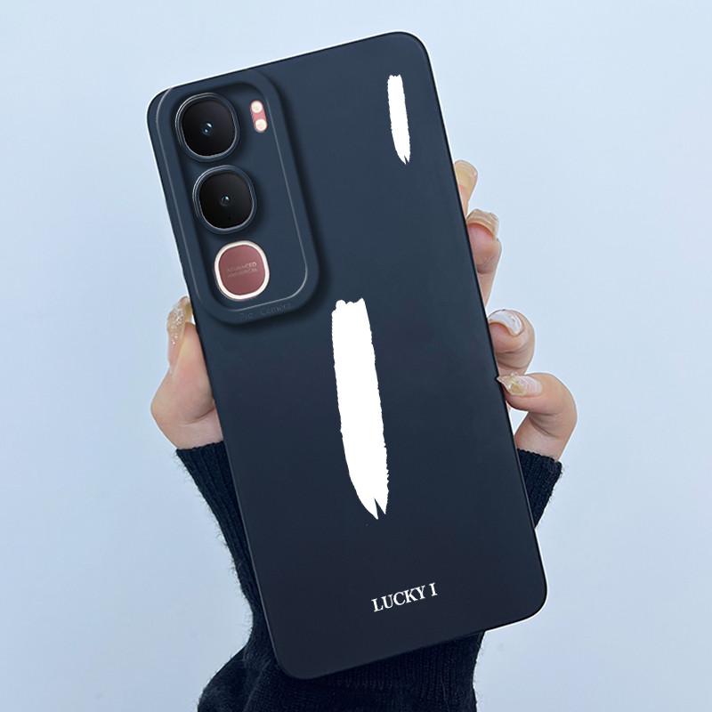 For Vivo Y21d Case Cover Lucky Initial Letter Silicone Soft Matte Phone Bumper for Vivo Y21d Y 21d VivoY21d 4G 5G 2025 Casing