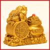 Pure Copper Daily Wealth Golden Toad Ingot Copper Coin Treasure Bowl Golden Toad Home Entrance Living Room Office Desktop Orname