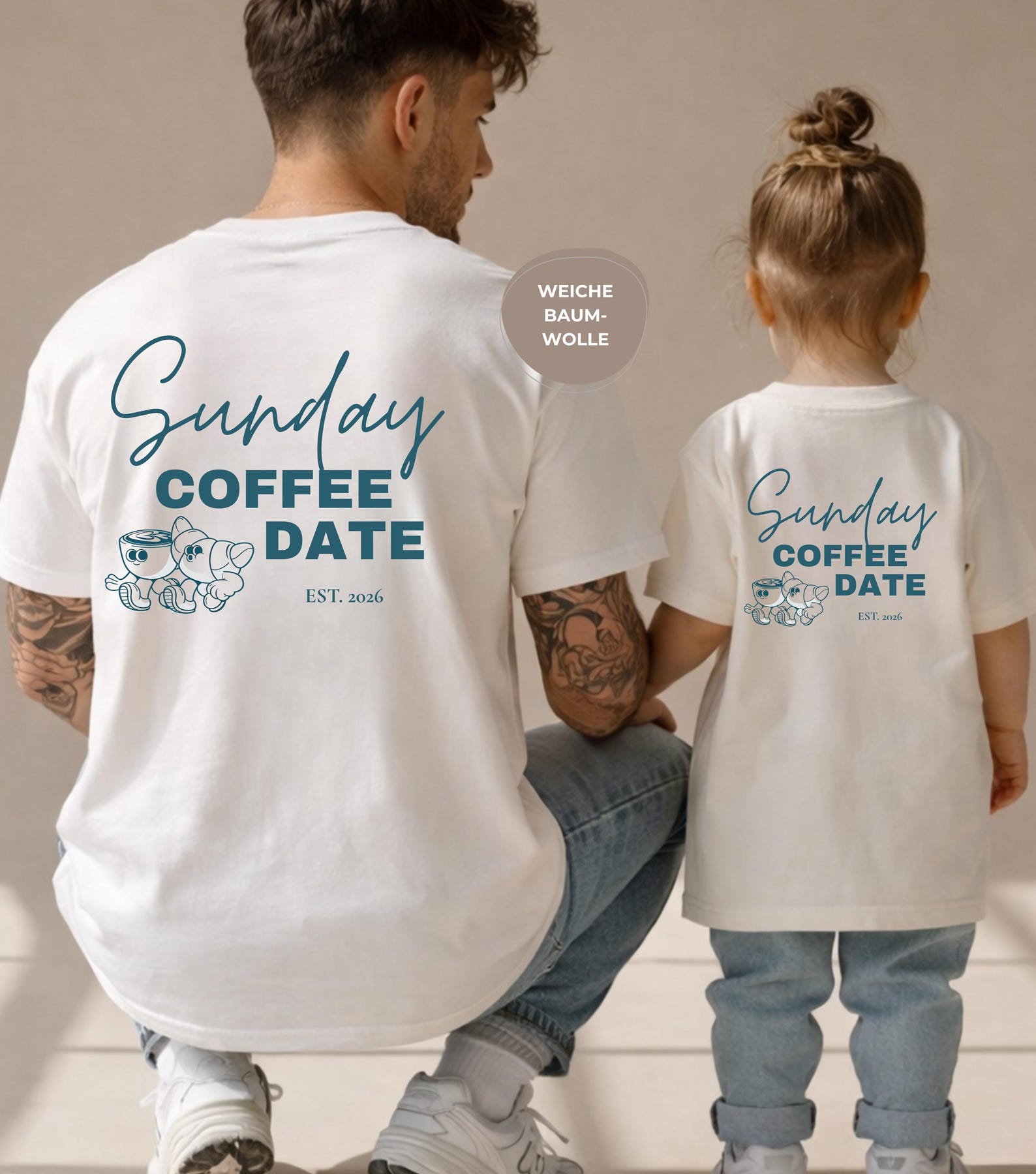 Personalized matching shirts – mother and child matching outfits – cotton shirts – family look – matching family outfits M