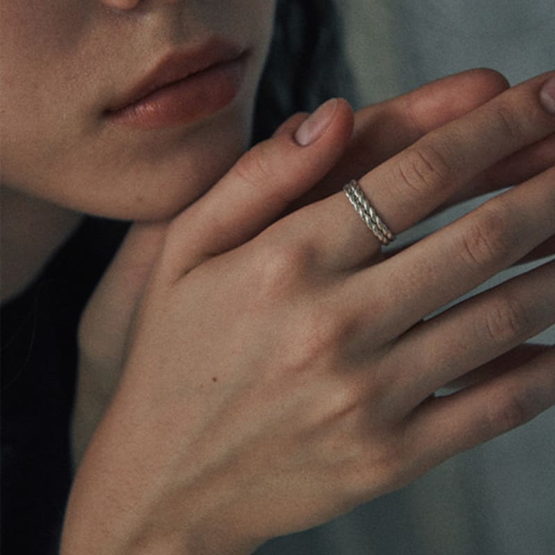 Grün [925 Silber] Five.silver.212 / Ringende