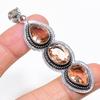 Morganite Gemstone Handmade 925 Sterling Silver Jewelry Pendant 2.76" KJ-112