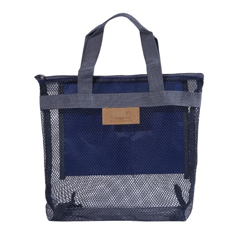 Men's Portable Mesh Shower Caddy Quick Dry Shower Tote Hanging Bath Toiletry Organizer Bag 7 Storage Pockets Double Handles