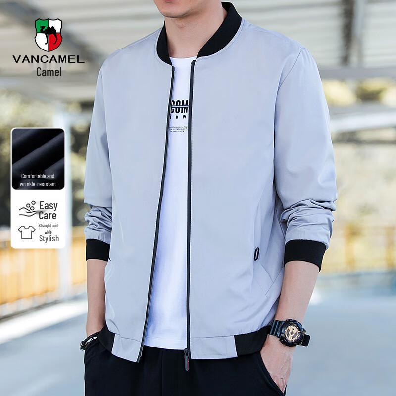 

VANCAMEL Men s Casual Stand Collar Autumn Jacket 4XL