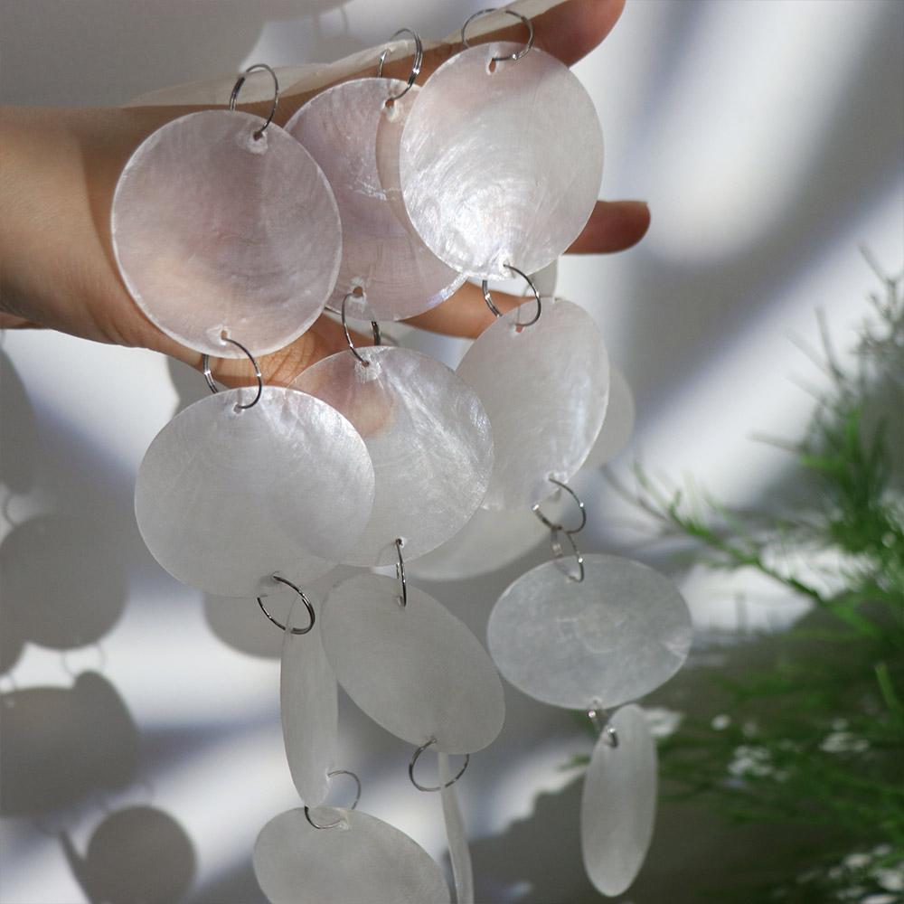 1 M/1.5 M DIY Shell Bead Strings Finished Bead Round Shell Decor Curtain  Household