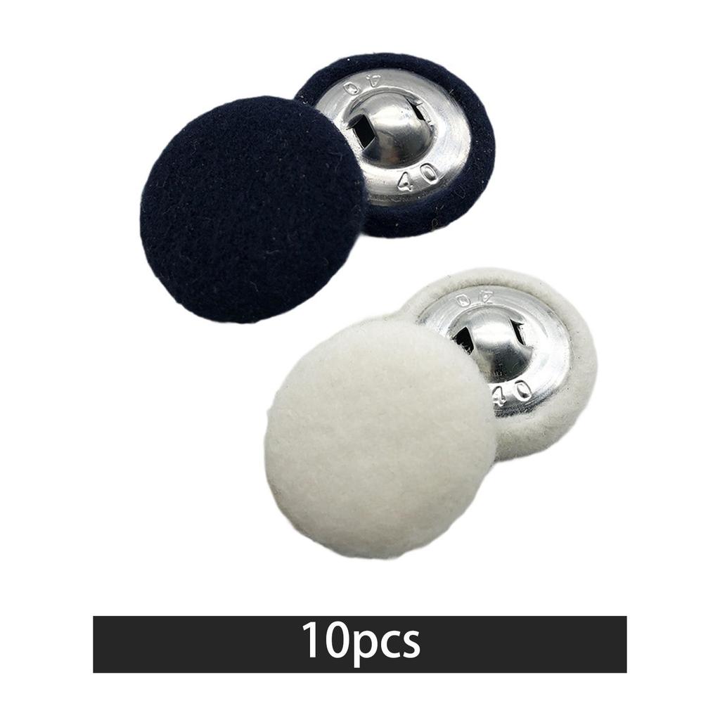 10x Fabric Cloth Covered Buttons 20mm for Jackets Bags Embellishments Coats