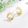 Fashion Exquisite Flower Butterfly Small Fresh Daily Literary Jewelry Birthday Party Lady Temperament Earrings