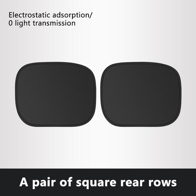 

2 шт. Электростатический солнцезащитный козырек для бокового окна автомобиля, 4-слойные солнцезащитные шторы, антибликовый УФ-блокатор, автомобильная защита от солнца