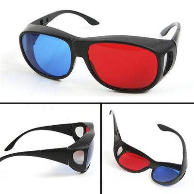 Červená Modrá 3D brýle Černý rám pro Dimensional Anaglyph Tv Movie Dvd Game