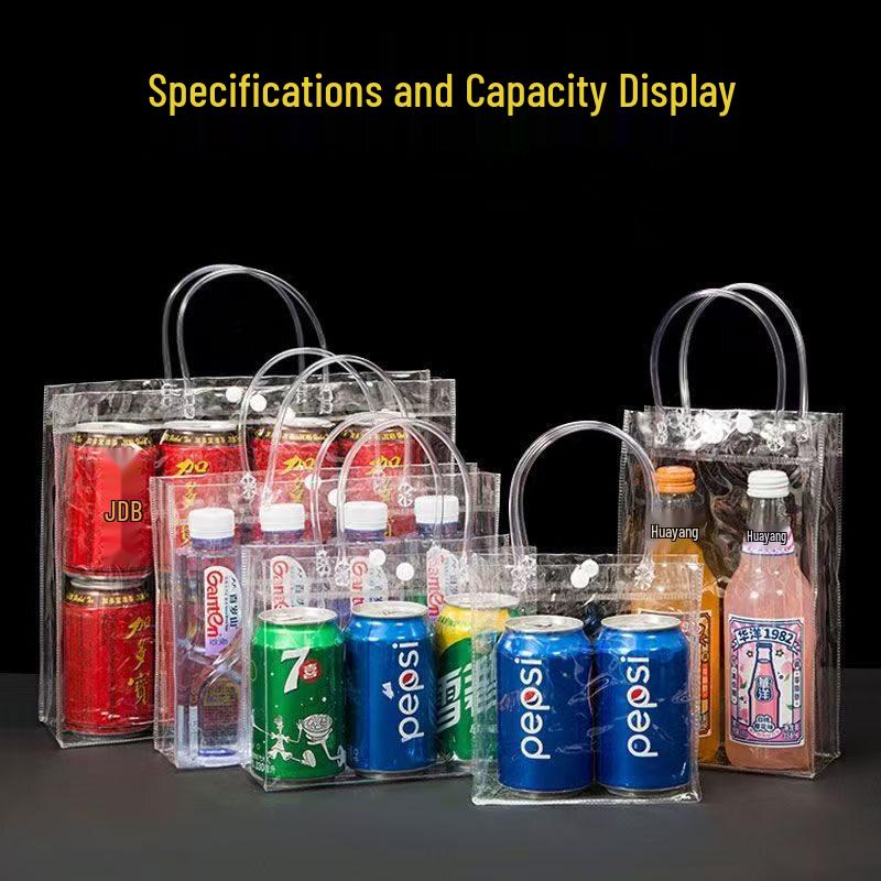 Clear PVC Gift Handbag (5-Pack)