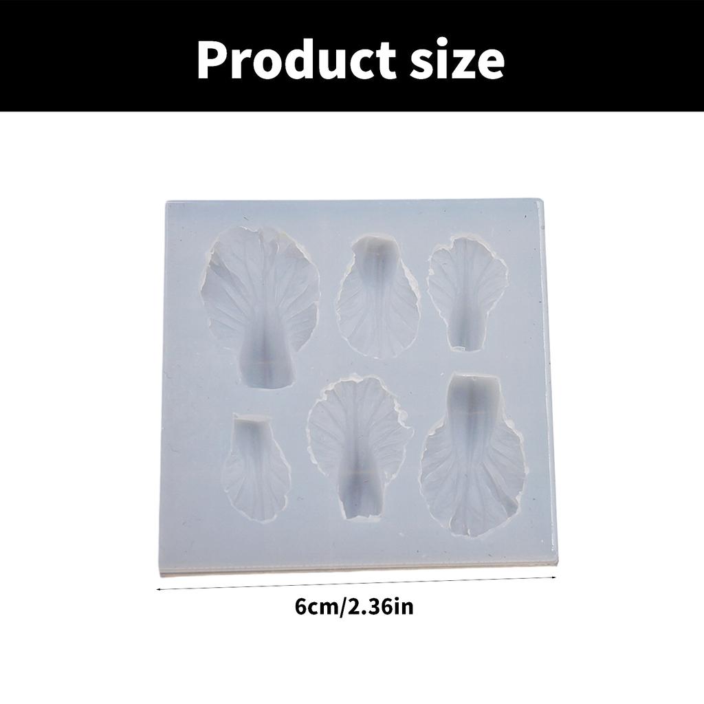 Flexible Silicone Vegetable Cabbage Leaf Mould Suitable for Handcraft Enthusiasts and Creative Projects Supplies