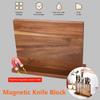 Wood Magnetic Universal Knife Block Stand Knife Display Rack Knives Set Holder Stand Sink Knife Storage Organizer for Counter
