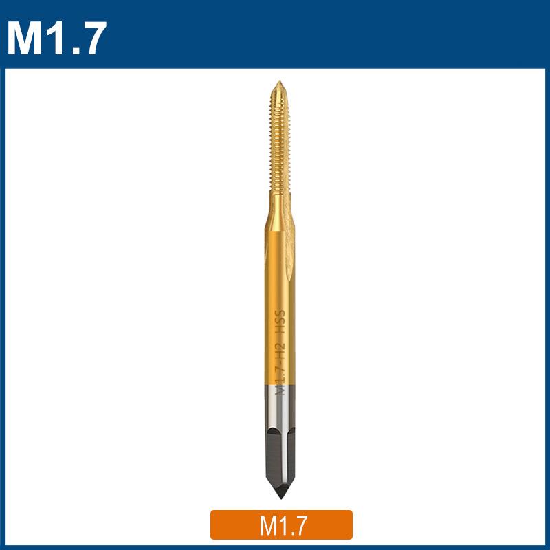 HSS Thread Tap Screw Machine Tap Titanium Coating Metal Screw Hole Tap Drills Drill Bit M1 M1.2 M 1.4 M 1.6 M1.7 M1.8 Series