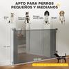 Retractable Dog Safety Gate, up to 140 cm Wide, Stairs, Doorways, Grey