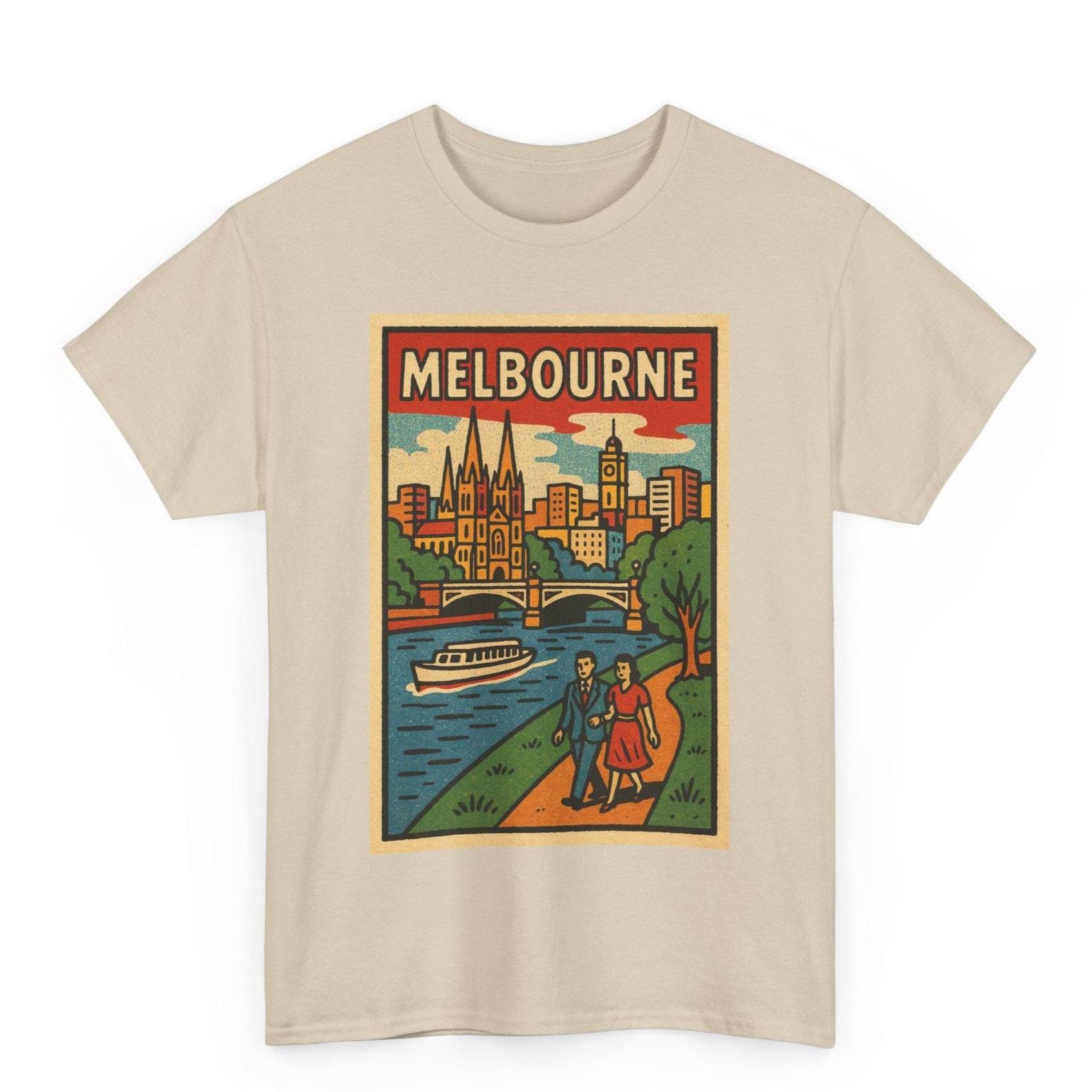 Melbourne T-Shirt: Retro Comic Aussie Culture Graphic Tee 2XL