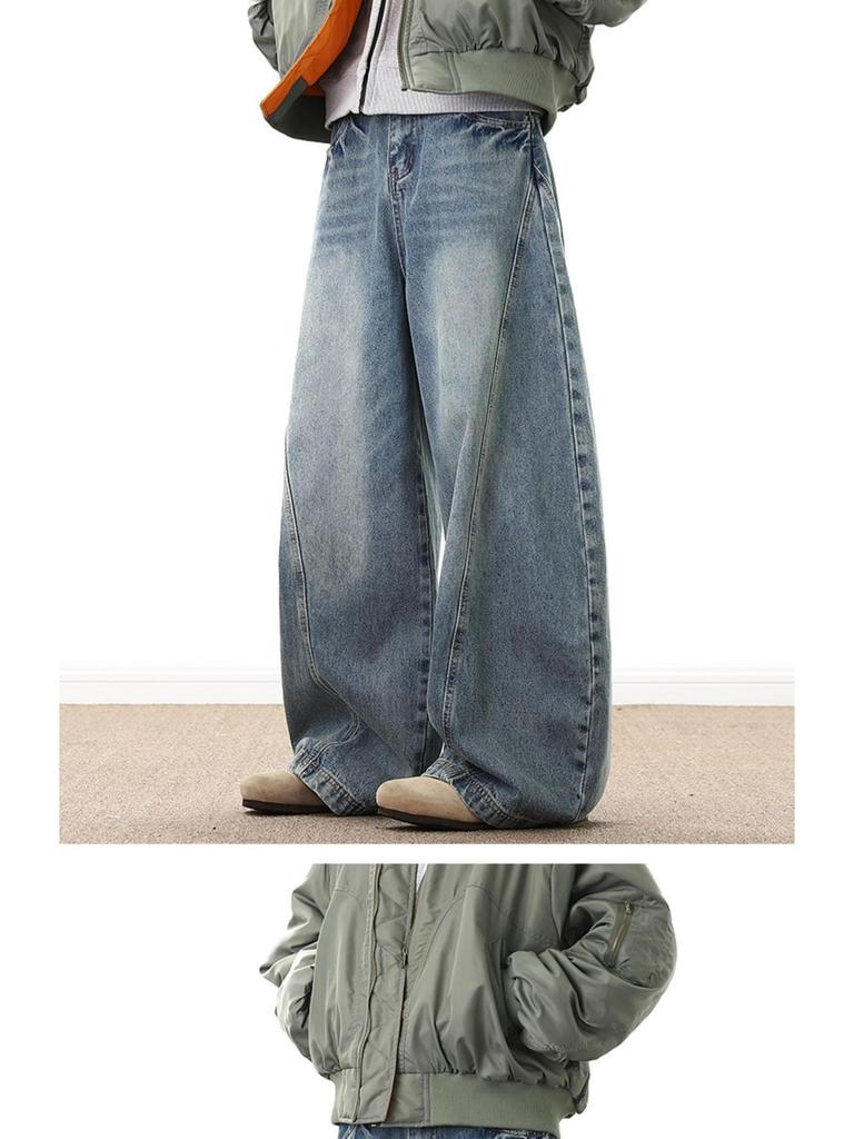 CleanFit Silhouette Scimitar Jeans: Retro, Loose & Slimming Unisex Design