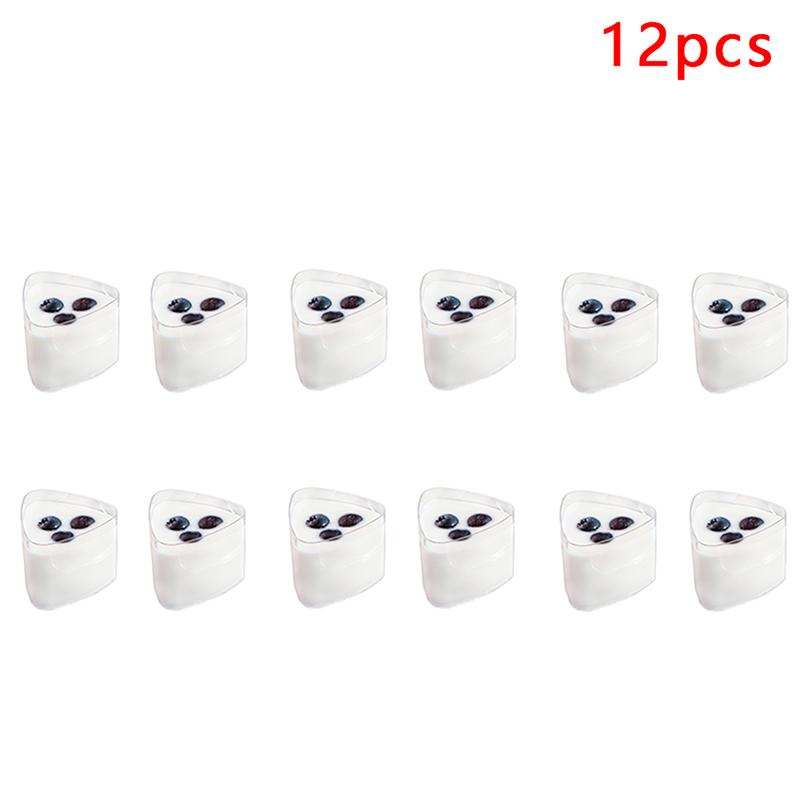 12pcs Disposable Plastic Triangle Cups 70ml Mini Portion Dessert Cups Transparent Food Container Tableware Party Supplies