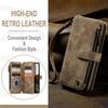CaseMe Flip Leather Phone Case For iPhone 17 Pro Max 16 Plus 15 14 13 12 11 XS XR X Samsung S26 S25 FE S24 Ultra S23 S22 S21 Zipper Wallet Cards Cover