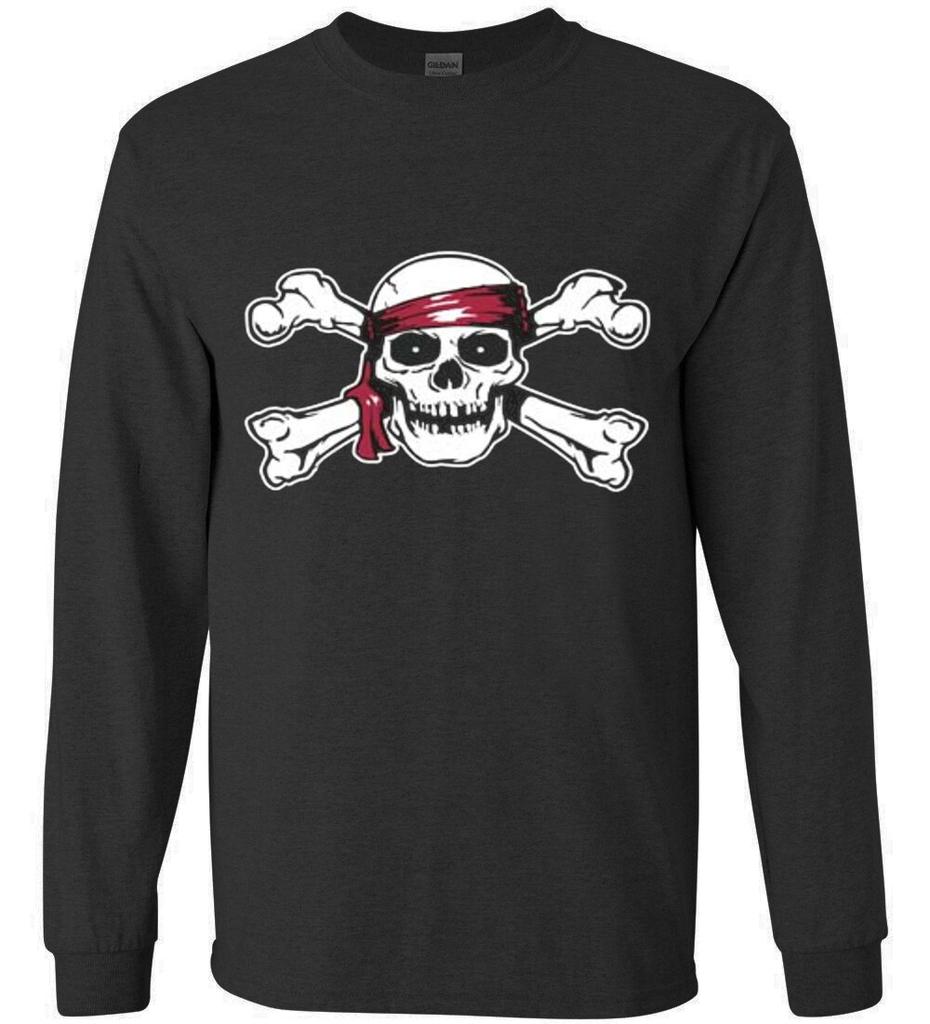 Jolly Roger Pirate Shirt Skull and Crossbones Flag Tee Clothing Apparel