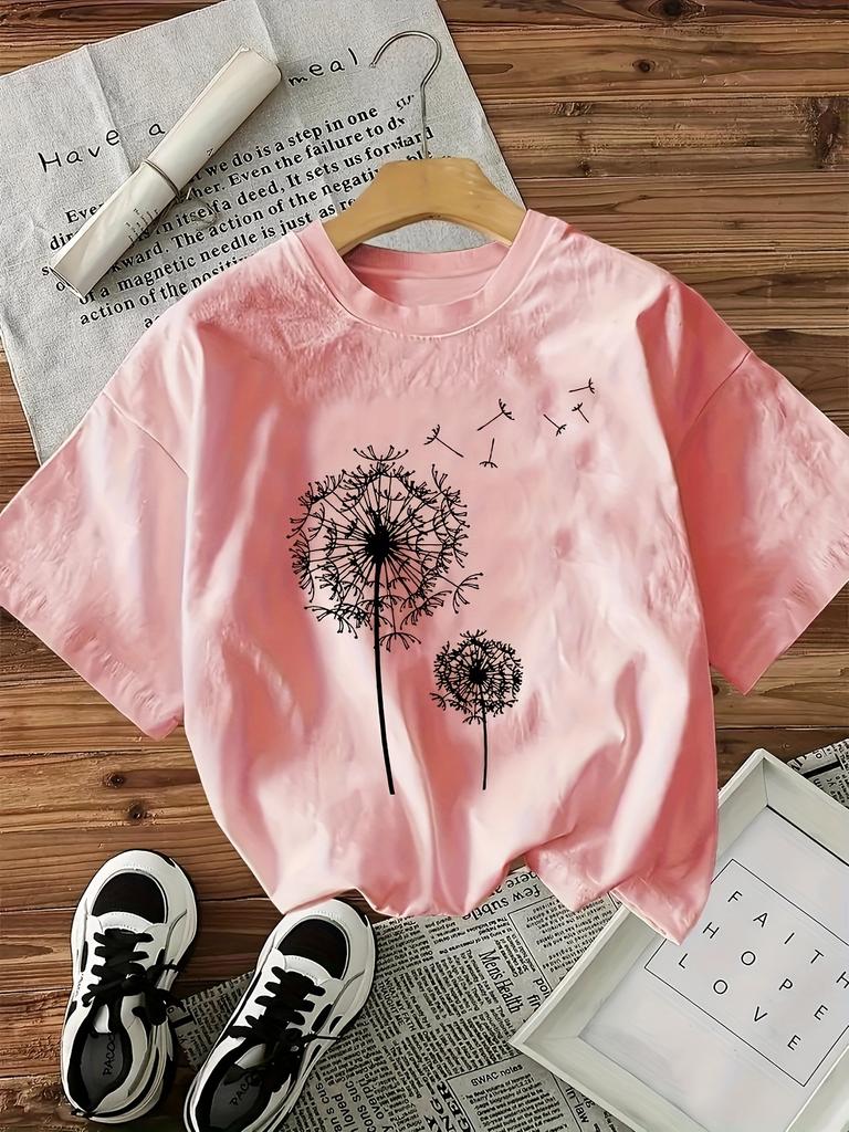 Women's White Graphic T-Shirt Breathable Everyday Casual Tee for Women Everyday Essential Top Women's Harajuku Sleeve Casual